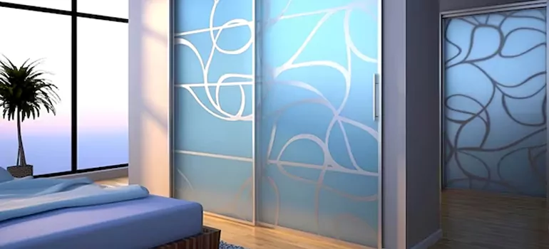 Frosting Glass Cabinet Doors in Sunnyvale, CA