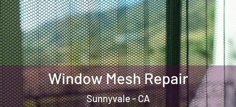  Window Mesh Repair Sunnyvale - CA